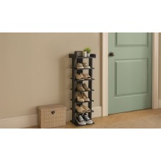 Neo 7 Tier Wooden Shoe Rack Slim - WALNUT AND BLACK Neo 7 Tier Wooden Shoe Rack Slim - WALNUT AND BLACK